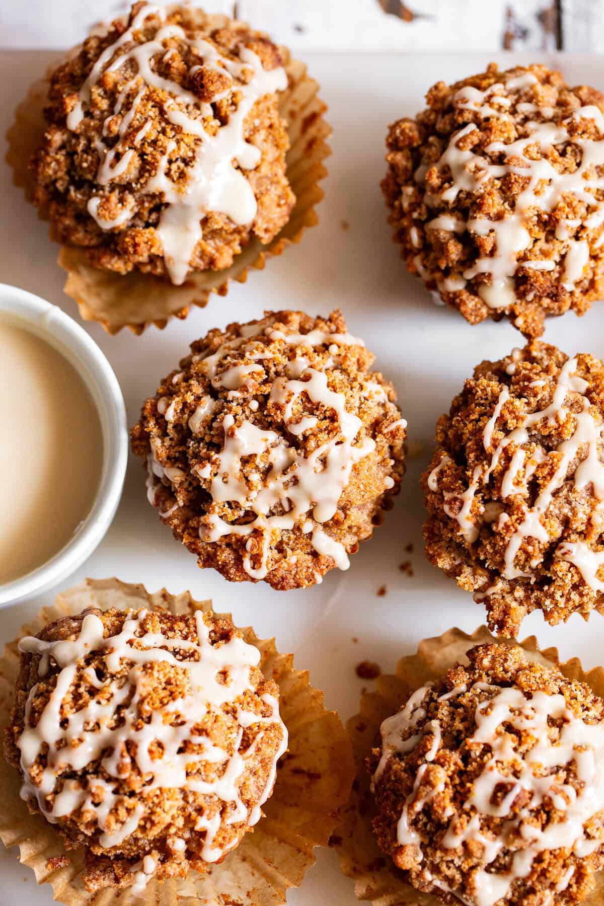 Gluten free pumpkin streusel muffins made with almond flour