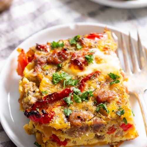 Easy Overnight Italian Breakfast Casserole - Baker by Nature