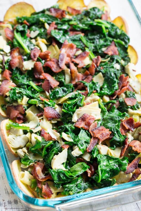 Spinach Artichoke Breakfast Casserole {Paleo, Whole30}
