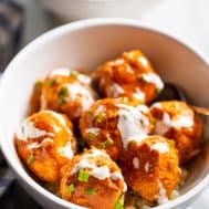 Buffalo Chicken Meatballs {Paleo, Whole30} - The Paleo Running Momma