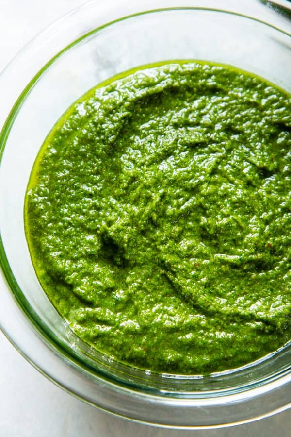 Pesto Chicken with Broccoli and Sweet Potato Noodles {Paleo, Whole30