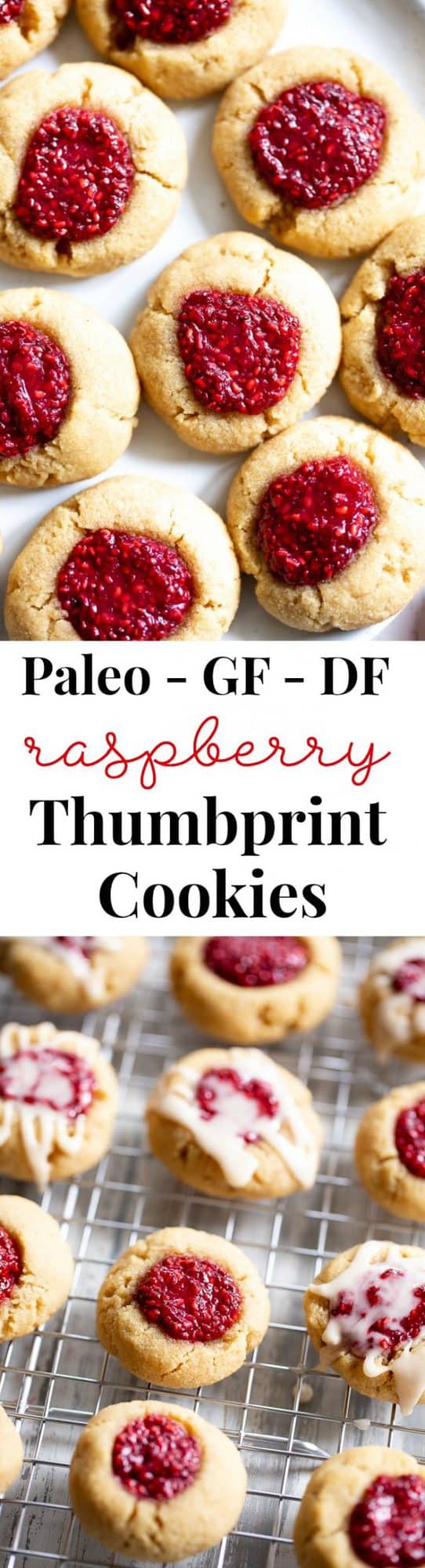 Raspberry Thumbprint Cookies {Paleo, NutFree Option}