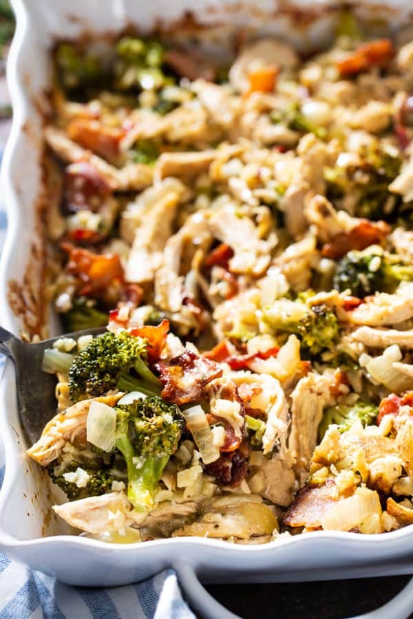 Paleo Chicken Broccoli "Rice" Casserole {Whole30, Keto}
