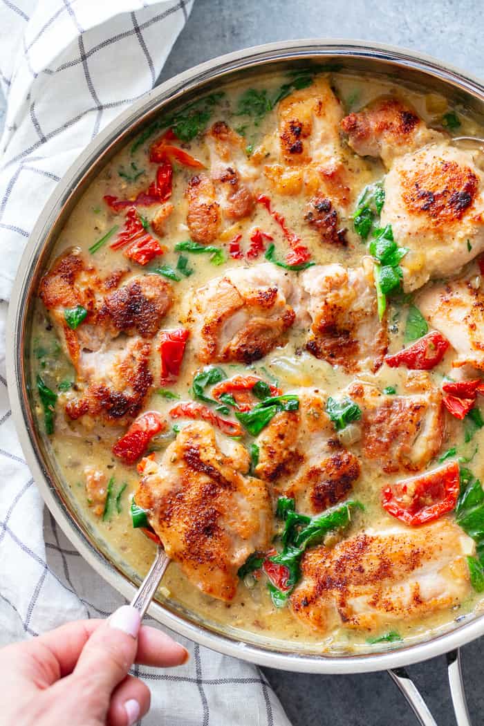 Creamy Tuscan Chicken Paleo, Whole30, Keto