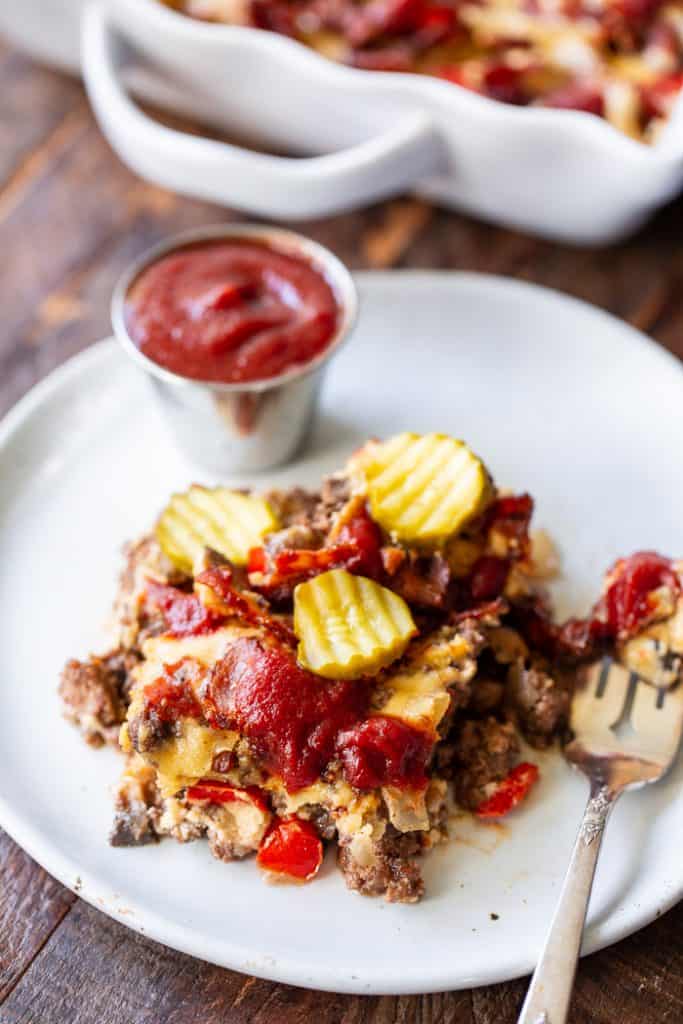 Bacon Cheeseburger Casserole {Paleo, No Added Sugar}