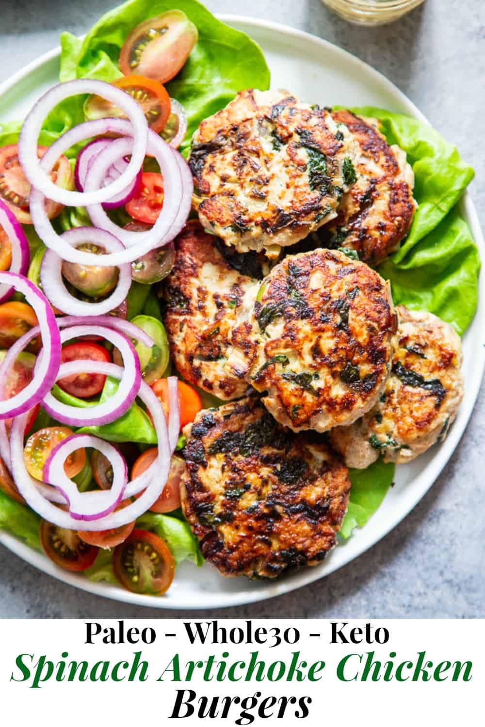 Spinach Artichoke Chicken Burgers {Paleo, Whole30, Keto} The Paleo