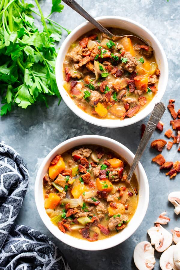 Bacon Cheeseburger Soup {Paleo, Whole30} The Paleo Running Momma