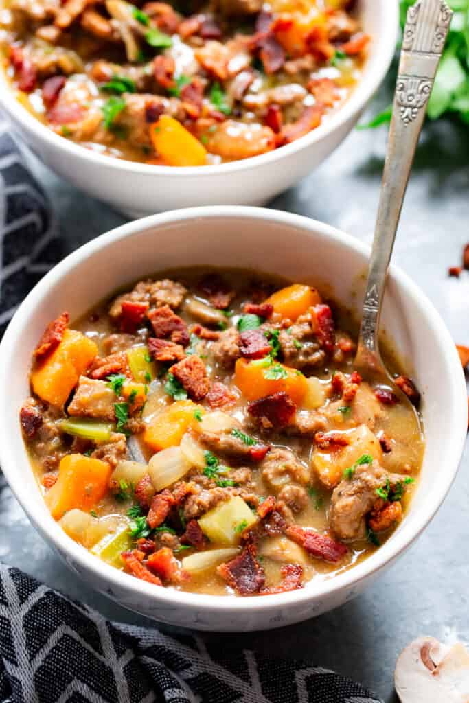 Bacon Cheeseburger Soup {Paleo, Whole30} The Paleo Running Momma