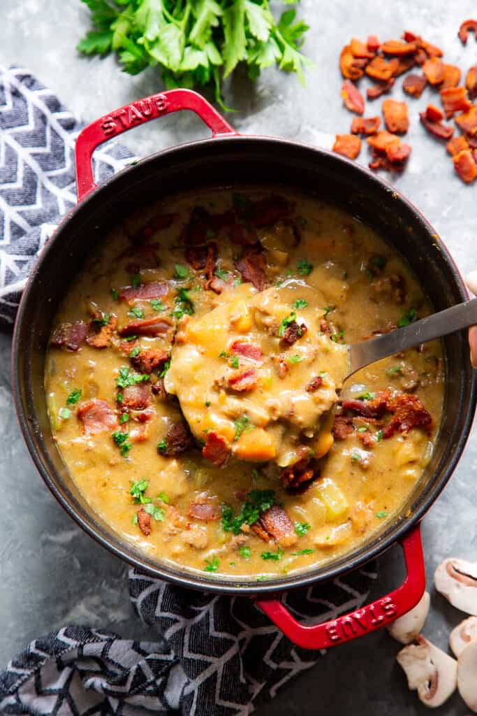 Bacon Cheeseburger Soup {Paleo, Whole30} The Paleo Running Momma
