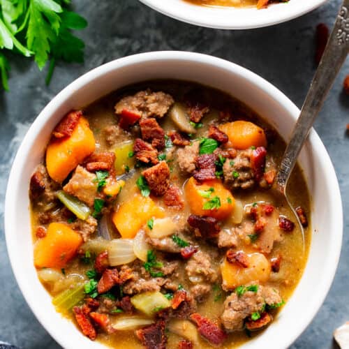 Bacon Cheeseburger Soup {Paleo, Whole30} The Paleo Running Momma