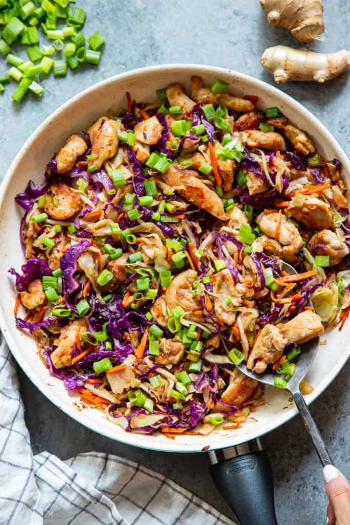 Paleo Egg Roll in a Bowl with Chicken {Whole30, Keto}