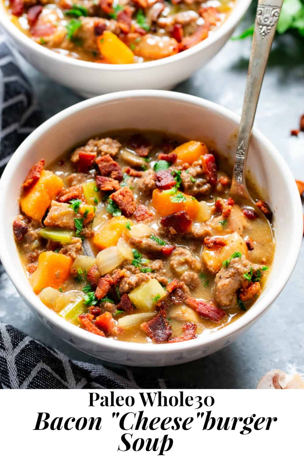 Bacon Cheeseburger Soup {Paleo, Whole30} The Paleo Running Momma