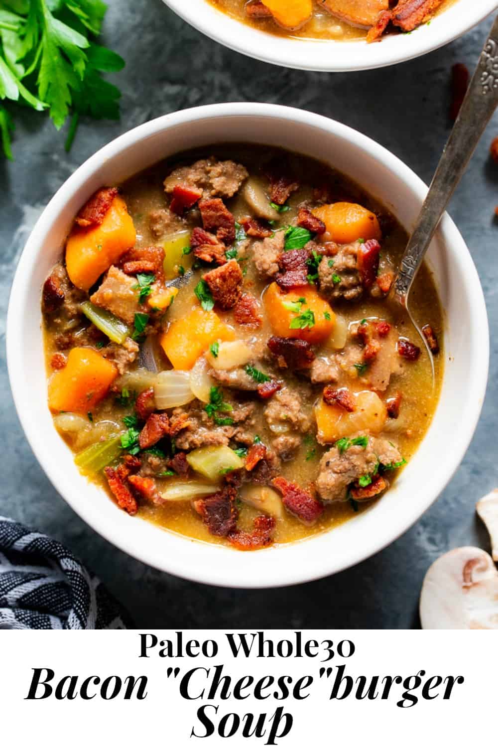 Bacon Cheeseburger Soup {Paleo, Whole30} The Paleo Running Momma