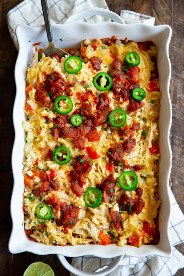 Chicken Burrito Casserole {Whole30, Paleo, Keto}