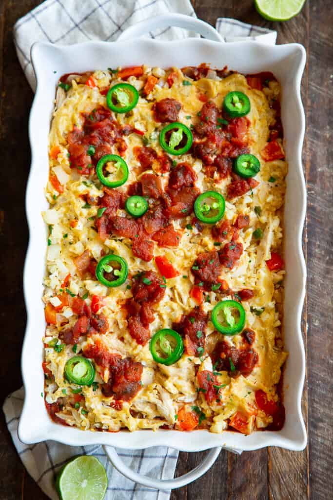 Chicken Burrito Casserole {Whole30, Paleo, Keto}