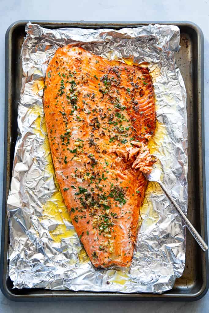 Baked Salmon In Foil With Garlic Rosemary And Thyme {whole30 Keto}