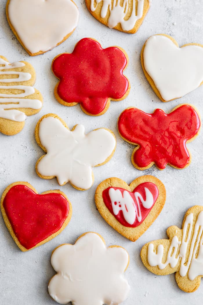 The best Paleo Sugar Cookies I've tried are finally here!   A sneak-peak from my book Paleo Baking at Home*, these cutout sugar cookies are crisp and slightly chewy with a buttery flavor and paleo friendly icing.  