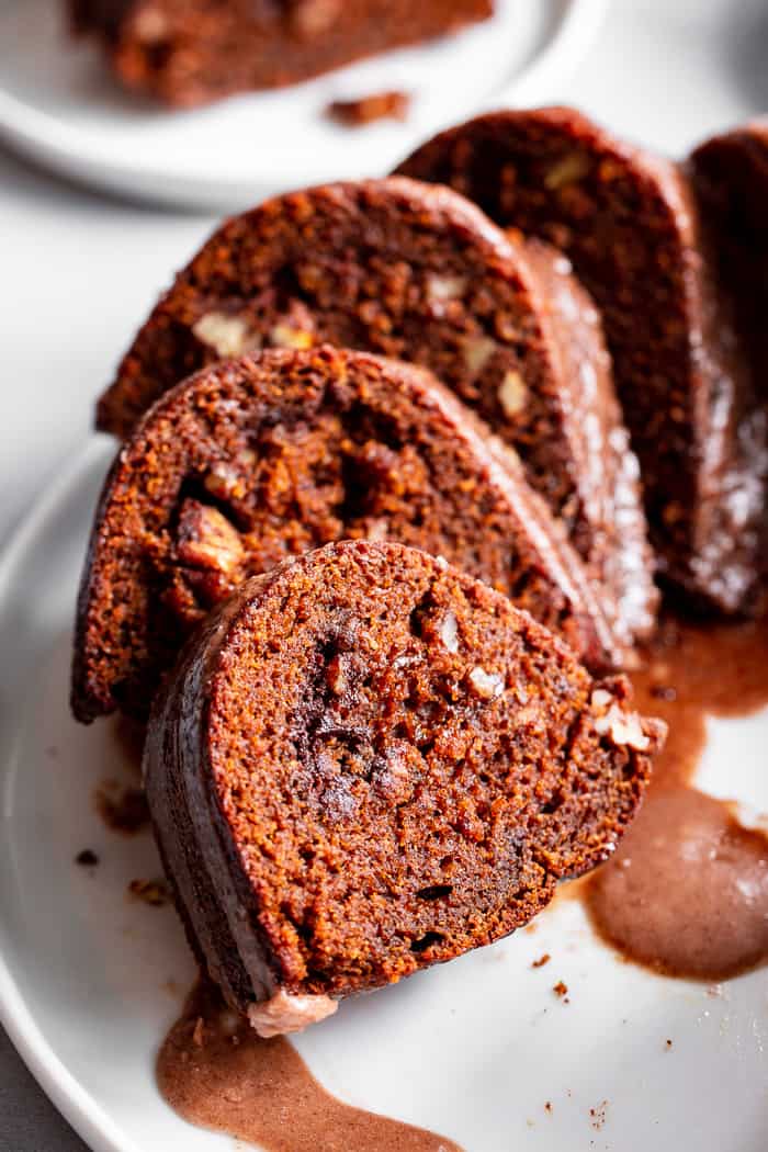 Gingerbread Bundt Cake with Cinnamon Pecan Swirl {Paleo, GF, DF} 
