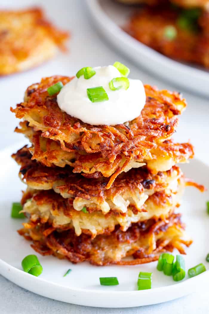 Crispy Potato Latkes {Whole30} - The Paleo Running Momma