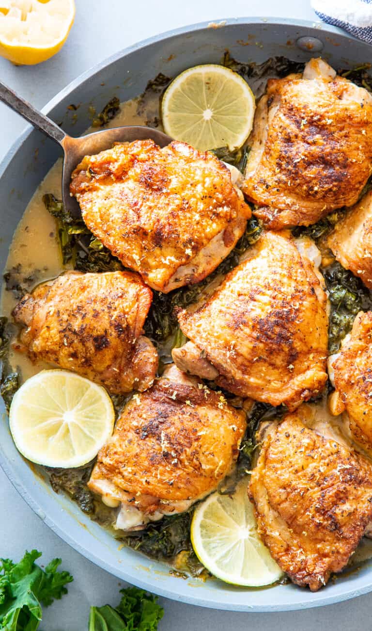 Lemon Chicken and Kale {Paleo, Whole30, Keto}