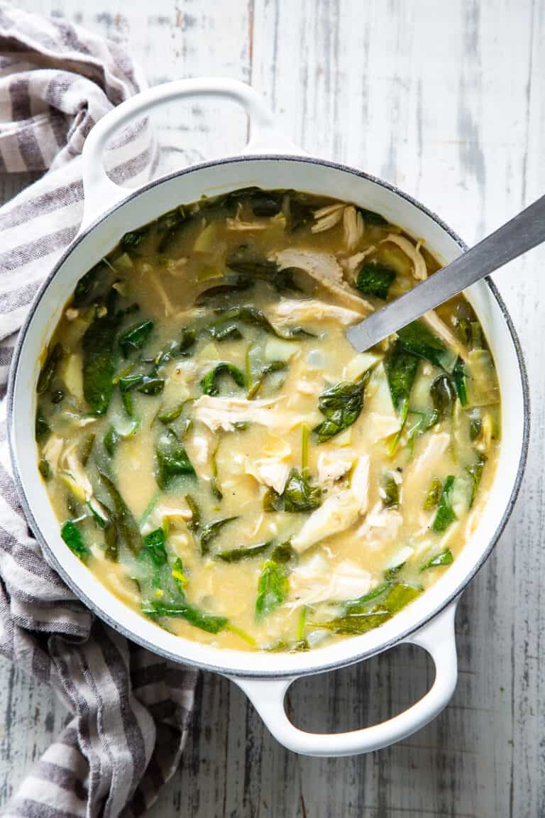 Chicken Spinach Artichoke Soup {Whole30, Keto}