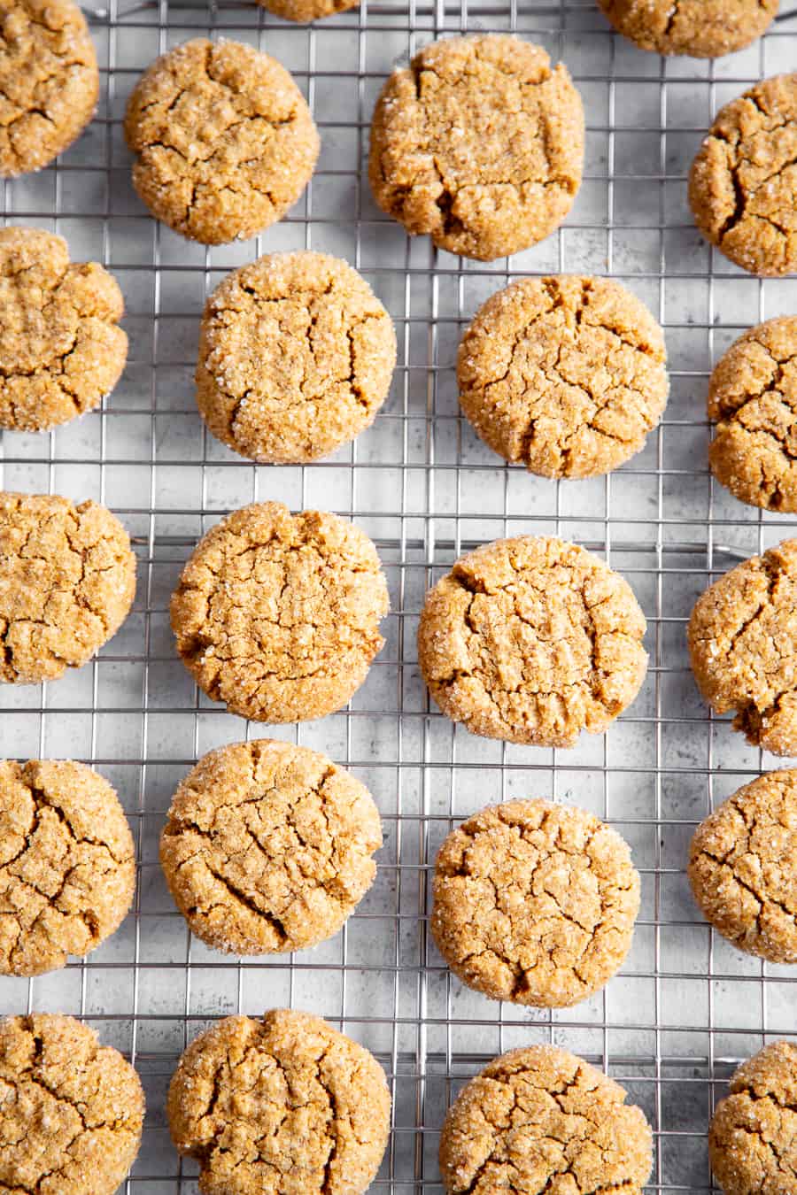 These one bowl peanut butter cookies are make with your favorite creamy nut butter and just a few simple, healthy ingredients!  They’re soft and a little crisp, egg free, vegan, and perfect for simple desserts and snacks, and to make with kids!  Use almond or cashew butter to keep them paleo or peanut butter if you prefer! #paleo #vegan #glutenfree