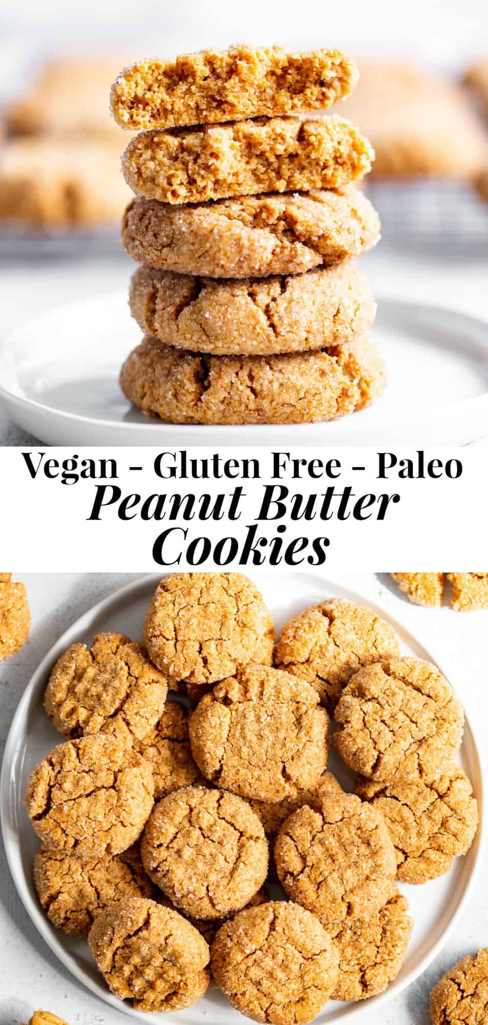 OneBowl Easy Peanut Butter Cookies {Paleo, Vegan}