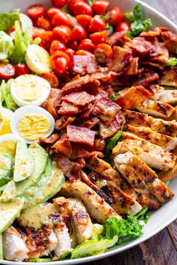 Grilled Chicken Cobb Salad with Honey Dijon {Paleo}