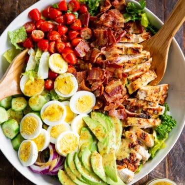 Grilled Chicken Cobb Salad with Honey Dijon {Paleo}