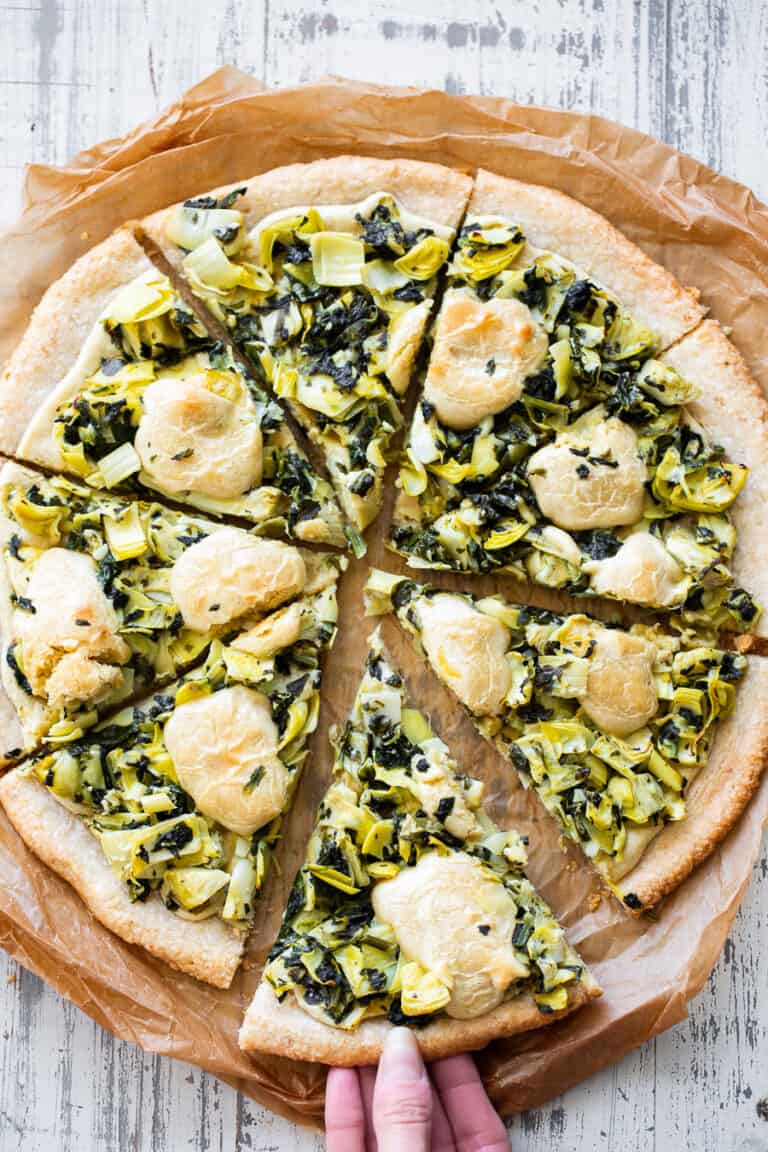 Spinach Artichoke Pizza {Paleo, Vegan} The Paleo Running Momma