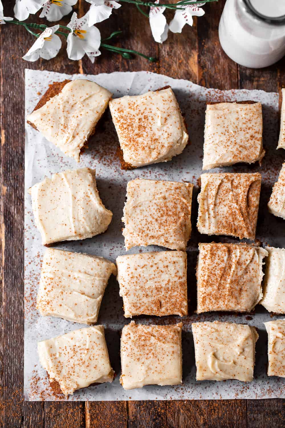 Pumpkin Bars with Cream Cheese Frosting {Paleo}