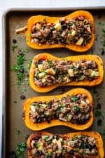 Sausage Stuffed Butternut Squash {Paleo, Whole30}