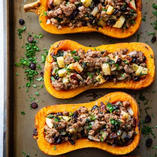Sausage Stuffed Butternut Squash Paleo Whole30