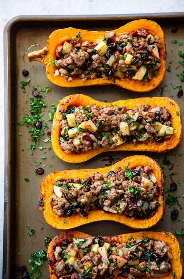 Roasted Stuffed Butternut Squash