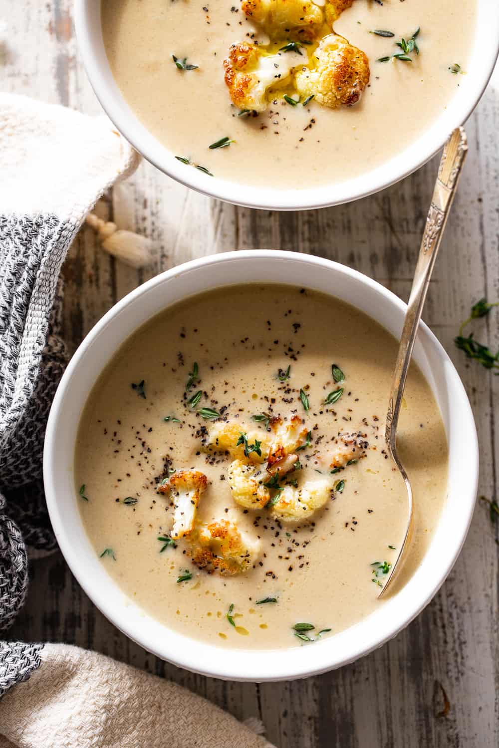Creamy Cauliflower Soup Paleo Whole30 Keto