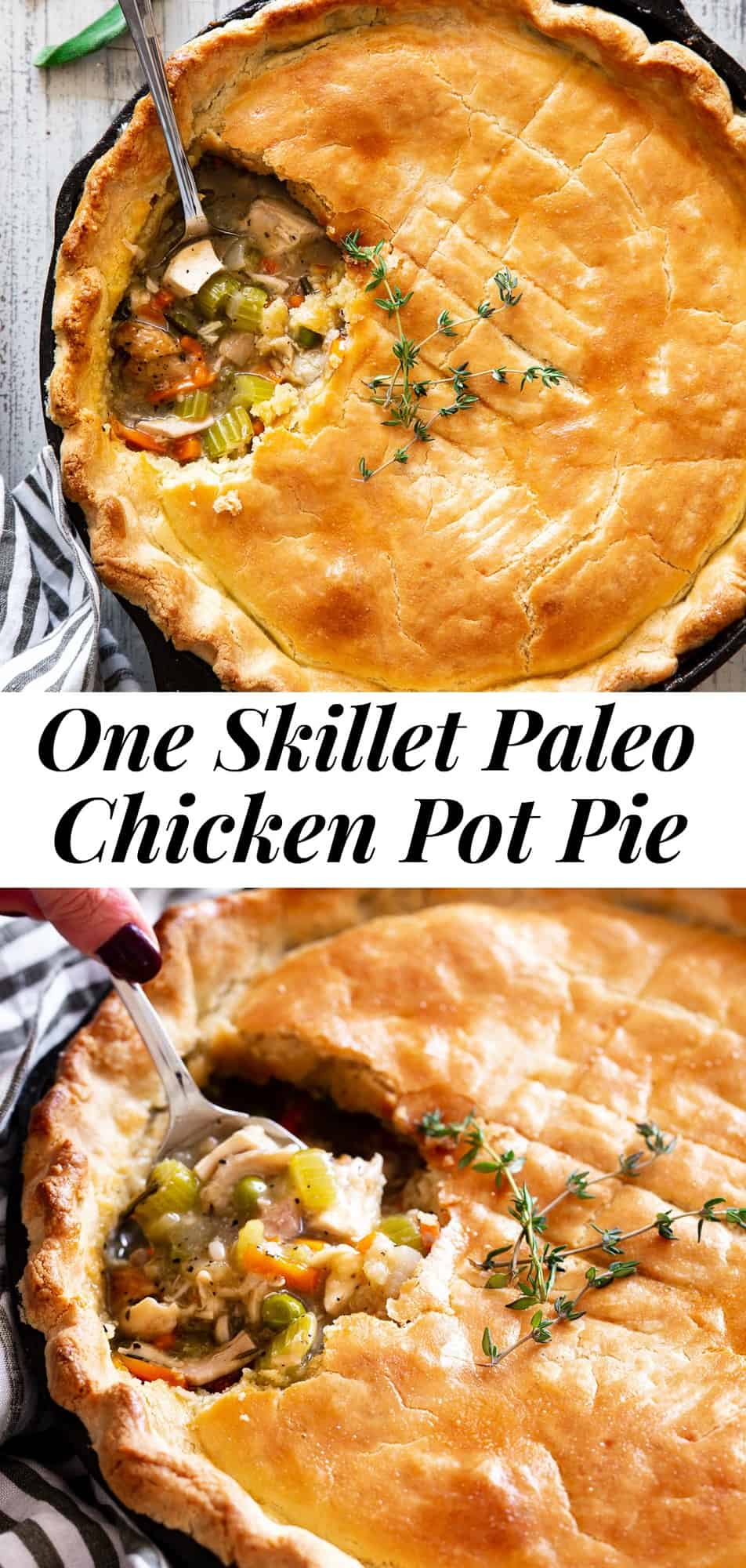 One Skillet Chicken Pot Pie {Paleo} - The Paleo Running Momma
