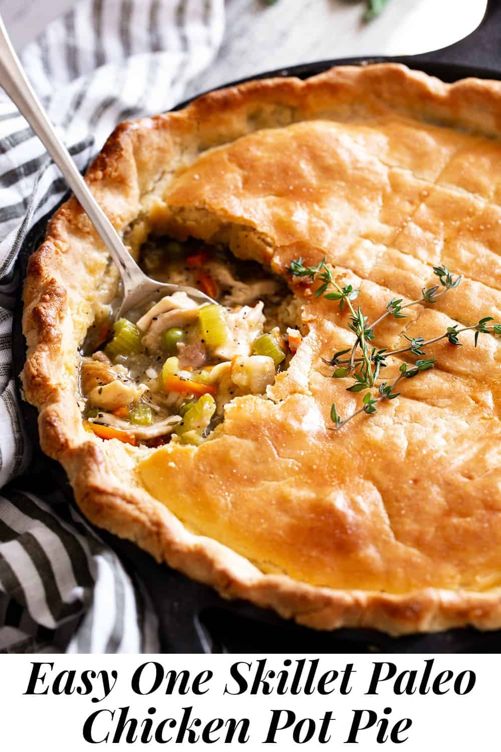 One Skillet Chicken Pot Pie {Paleo} The Paleo Running Momma