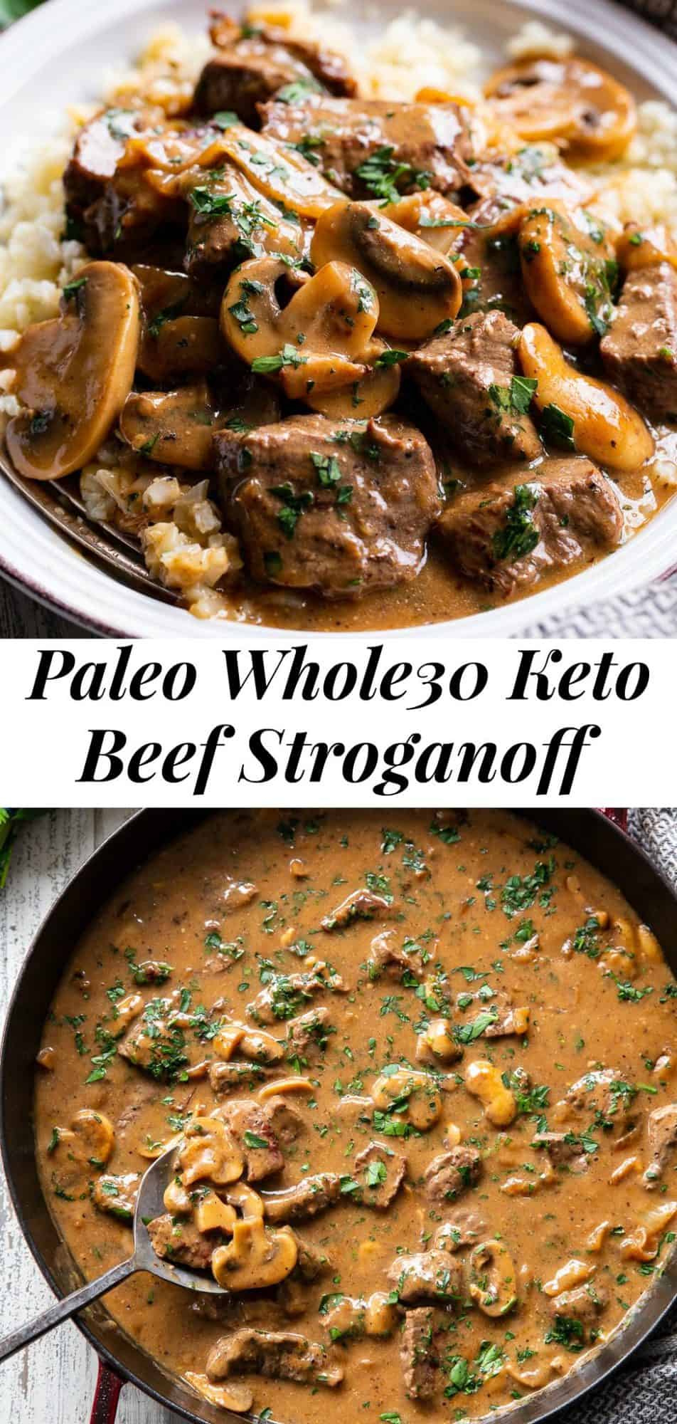 Paleo Beef Stroganoff {Whole30, Keto} - The Paleo Running Momma