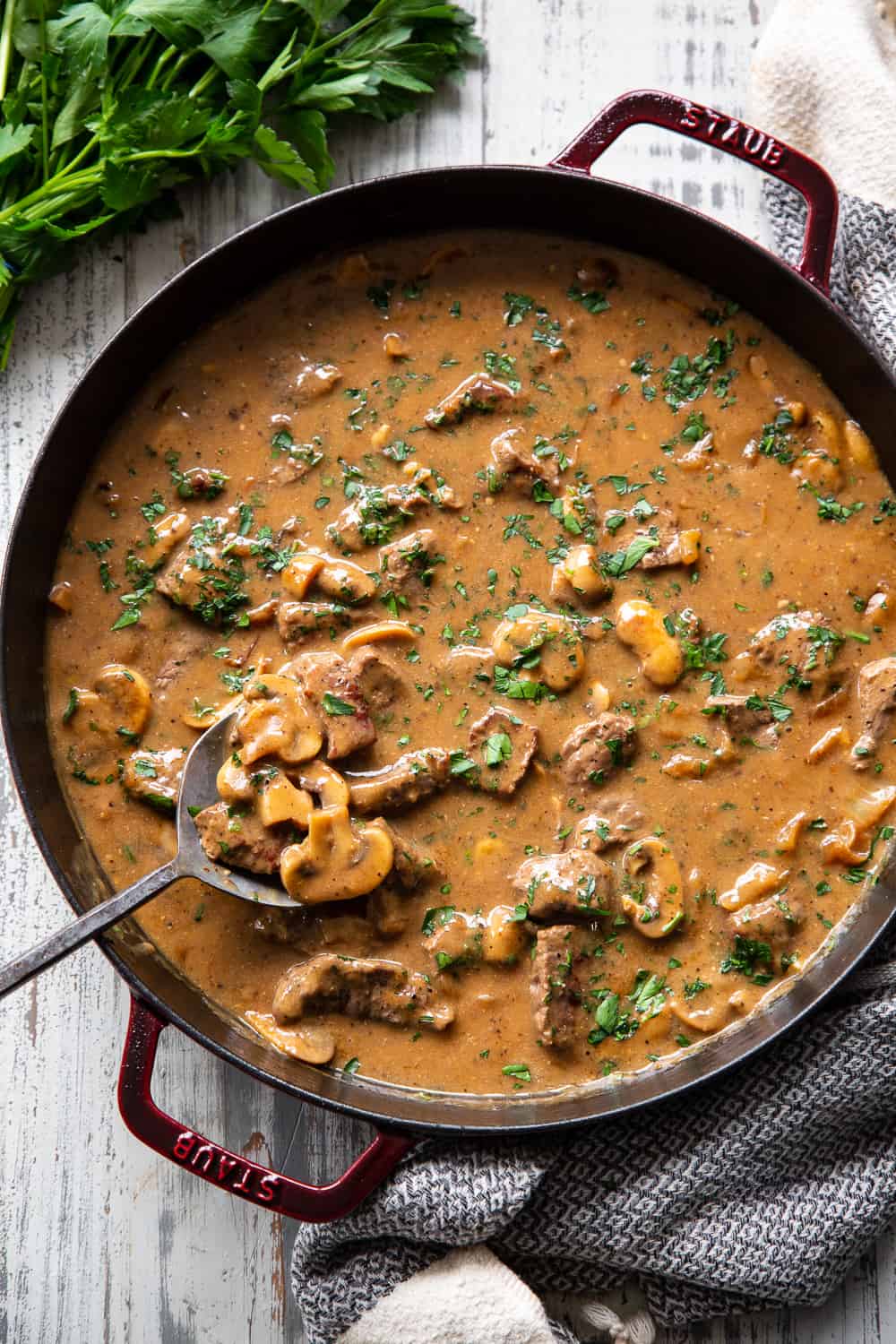 Paleo Beef Stroganoff {Whole30, Keto} | The Paleo Running Momma