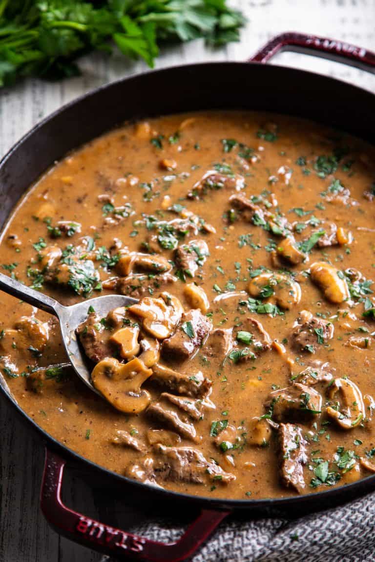Paleo Beef Stroganoff {Whole30, Keto} The Paleo Running Momma