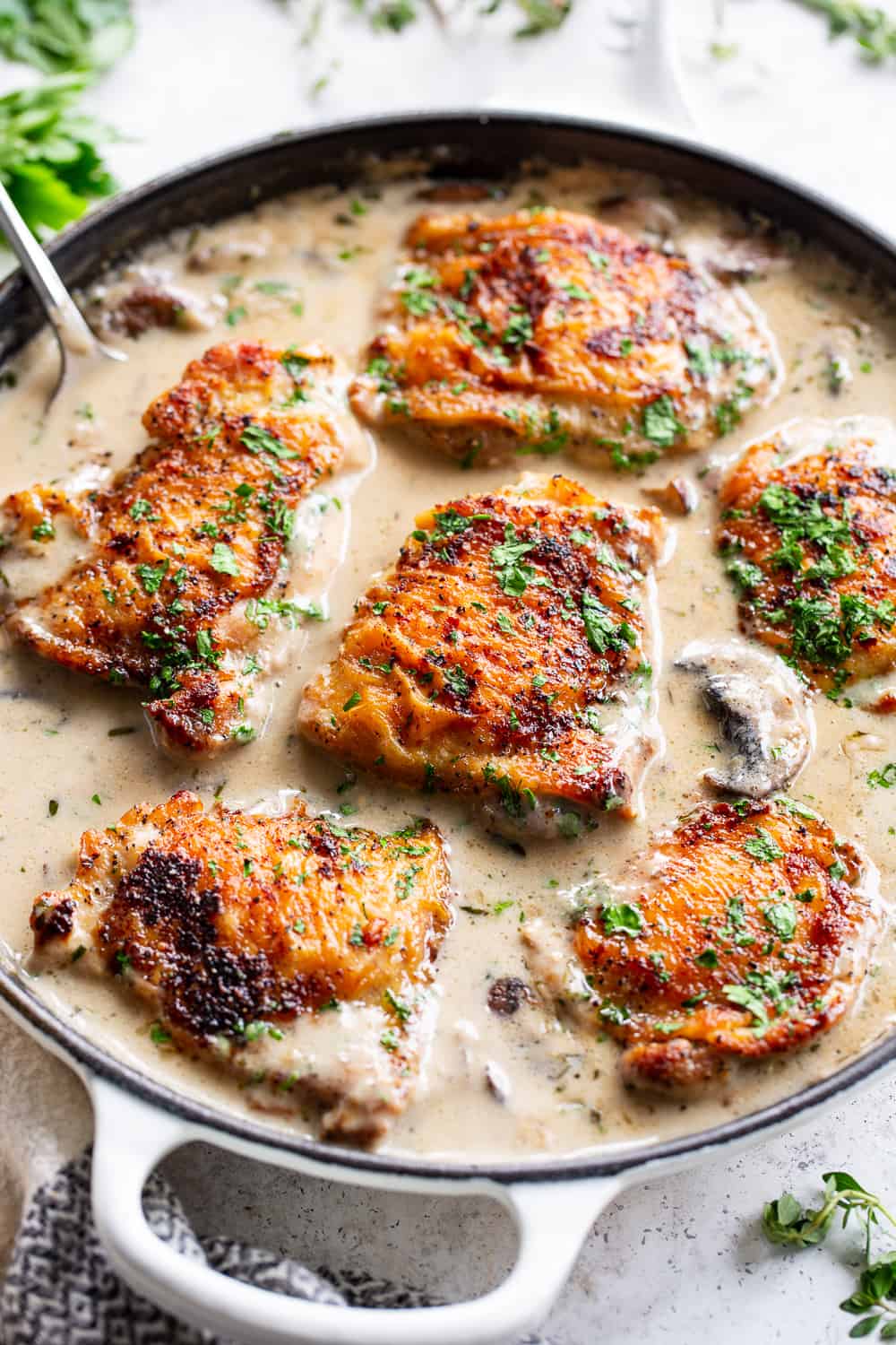 Creamy Garlic Herb Chicken {Paleo, Whole30, Keto}