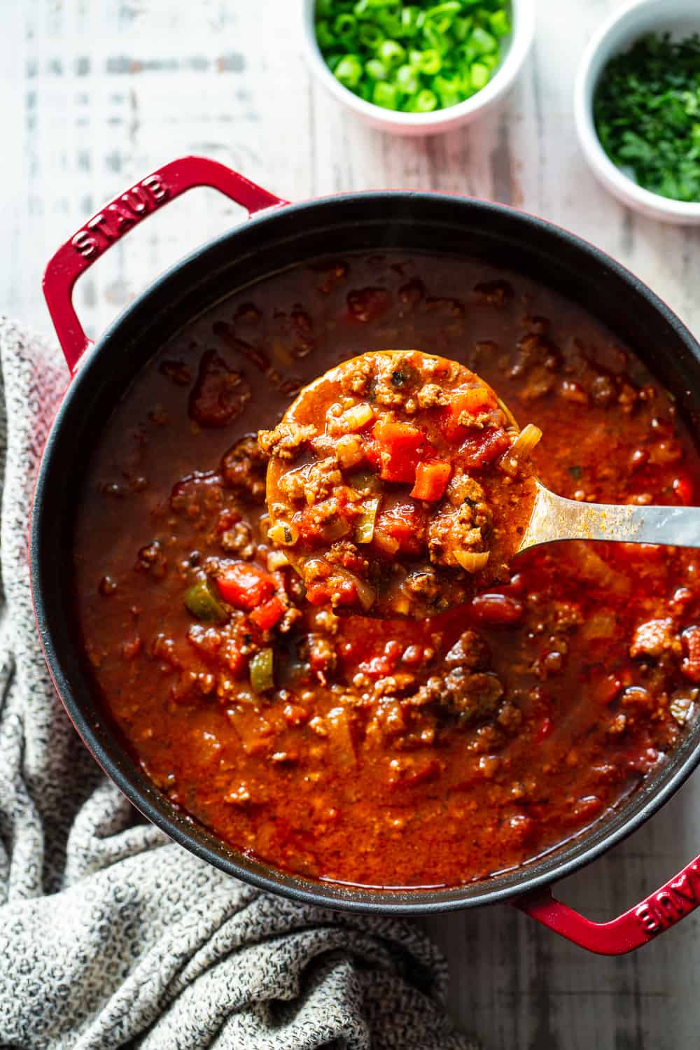 Quick Stovetop Beanless Chili {Paleo, Whole30, Keto}