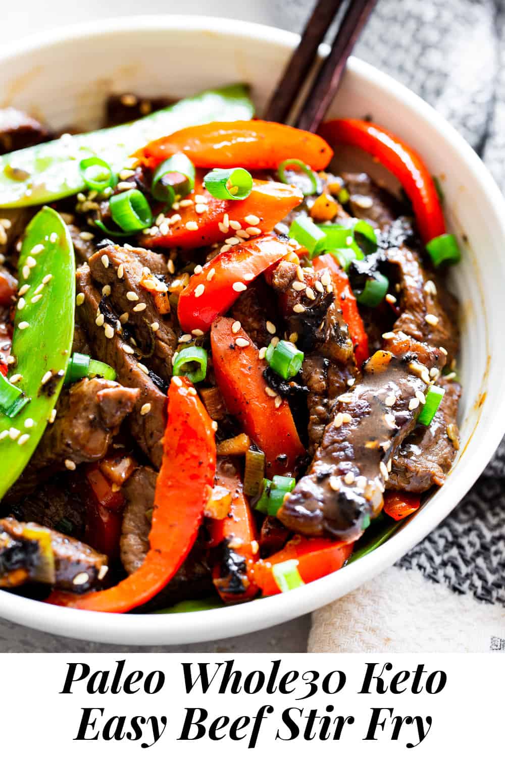 Paleo Beef Stir Fry with Veggies {Whole30, Keto}