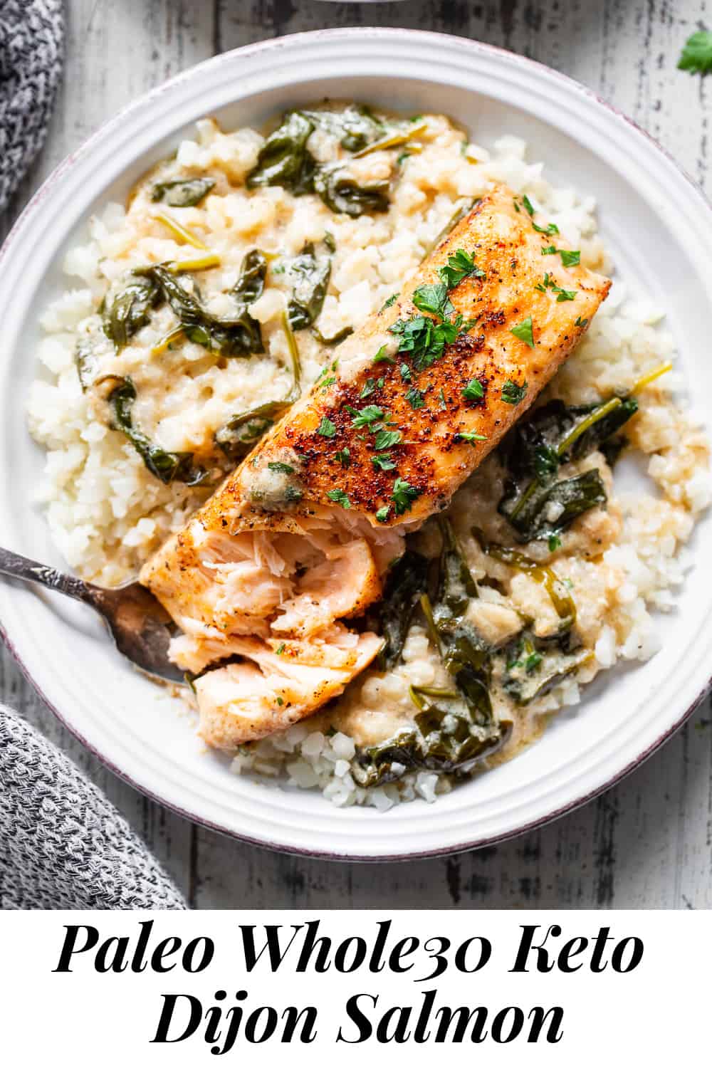 OneSkillet Paleo Dijon Salmon {Whole30, Keto}