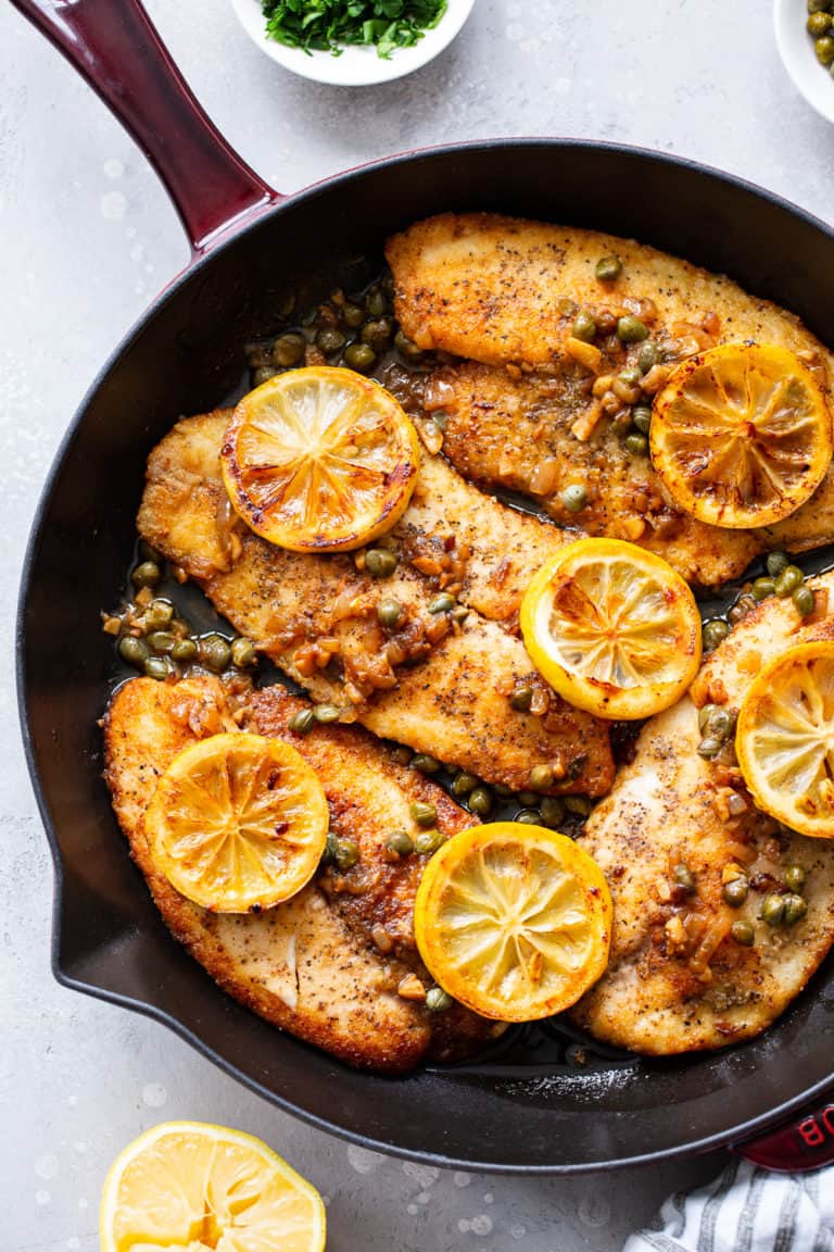 Paleo Fish Piccata {Whole30, Keto} - The Paleo Running Momma