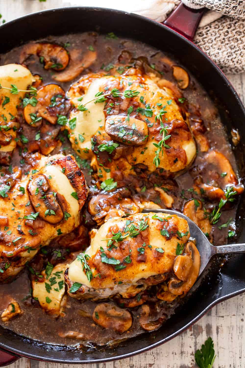 Paleo French Onion Smothered Pork Chops