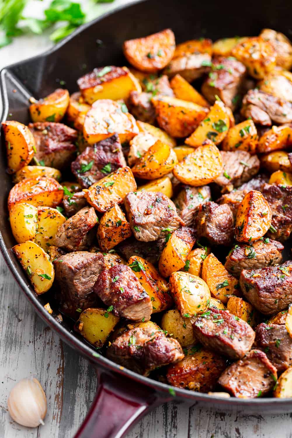 Skillet Steak and Potatoes - Keeping It Relle