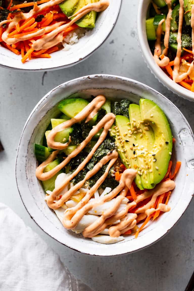 Paleo California Roll Sushi Bowls {Whole30, Keto}