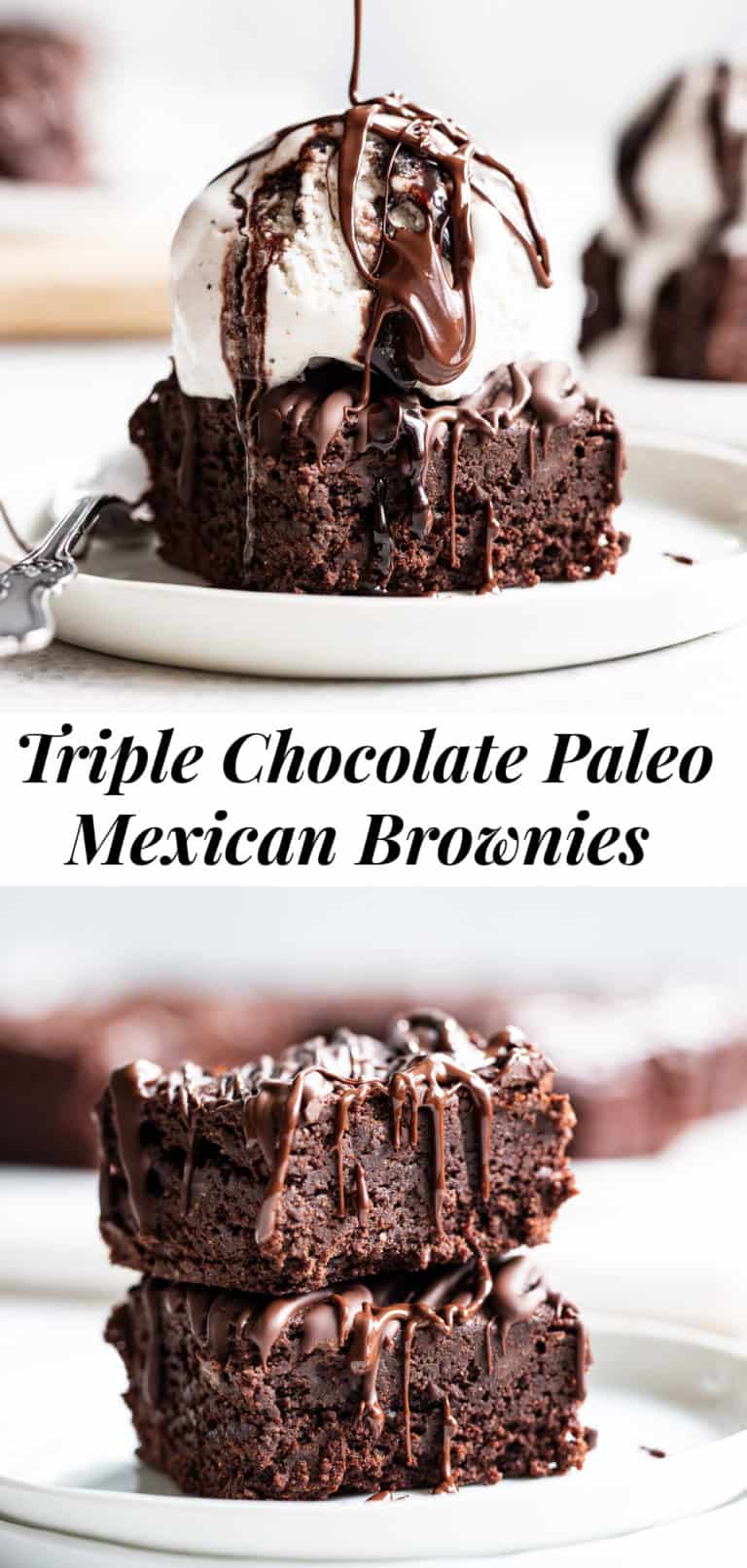 Triple Chocolate Paleo Mexican Brownies {Gluten Free, Dairy Free}