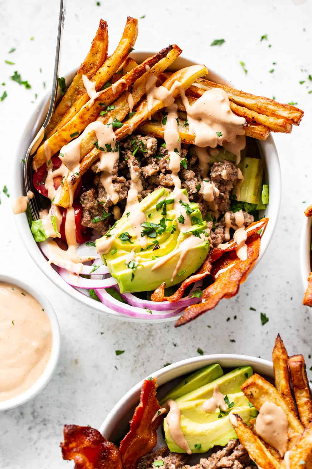 Meal Prep Cheeseburger Bowls